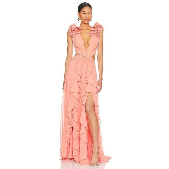 PATBO FLUTTER SLEEVE MAXI DRESS - Picture 1 of 9